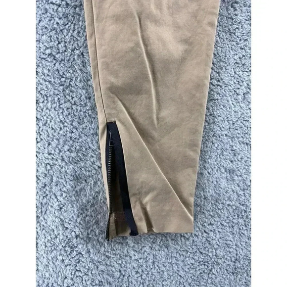 Anthropologie Cartonnier Size 6 Charlie Trouser Tapered Khaki‎ Zip at Ankles - Picture 4 of 10